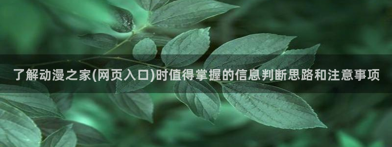 汗汗漫画高分排行榜：了解动漫之家(网页入口)时值得掌握的信息判断思路和注意事项配图